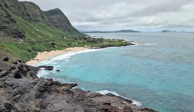 Hawaii Kai Studio with Ocean Views, Large Lanai, Koi Pond & W/D