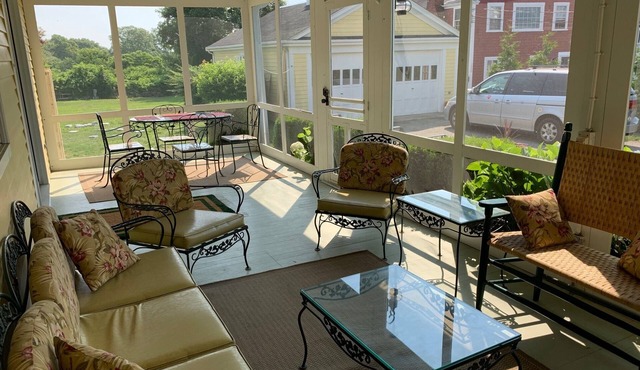 Hear the ocean at Horseneck Beach from spacious family-friendly historic home