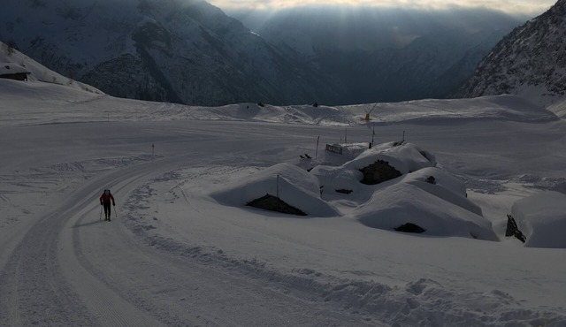 Heidi cabin at 2000 meters on the ski slopes of Monte Rosa in Alagna Valsesia