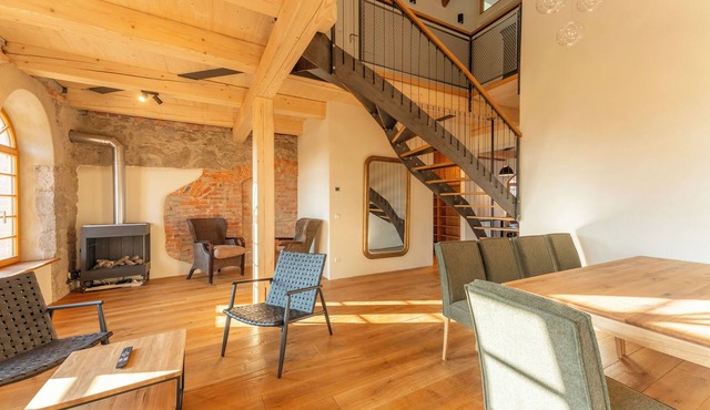 HexenburgbeiDresden 4 Zimmer Architektengaleriewohnung mit Whirlwanne, Kamin und Balkon - Nähe Sächsische Schweiz