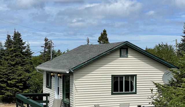 Hilltop Cottage steps from East Coast Trail, fishing & whale watching