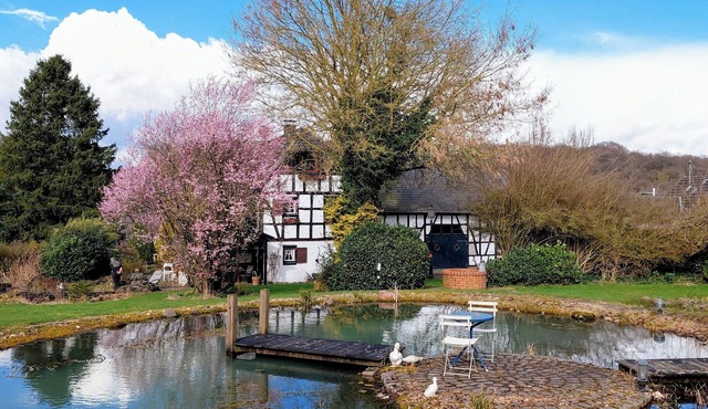 Historic half-timbered house from the 18th century, listed building