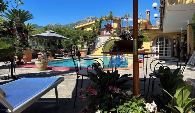 Historic Villa with marbled pool, wide Hot Tub & Finnish Sauna. on Amalfi Coast