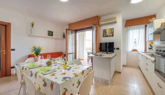 Holiday apartment with balcony and air conditioning