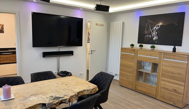 Holiday flat close to Porsche for sound lovers