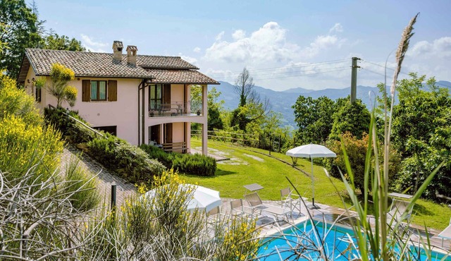 Holiday home with terrace and pool