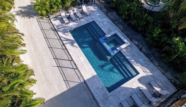 Home with heated pool, spa, games, walk to beach