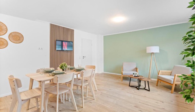 home2stay Apartments in Nürtingen Zentrum Kitchen, Wifi, Smart TV