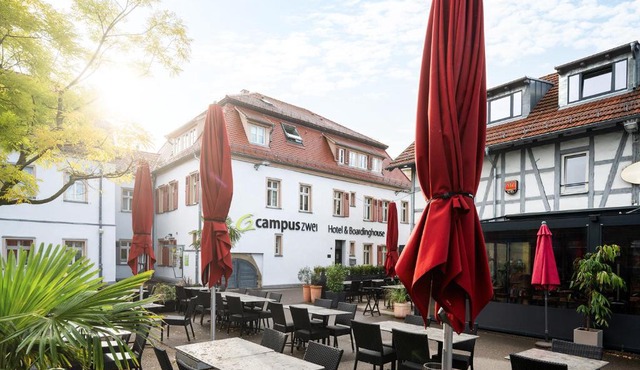 Hotel CampusZwei Komfortable Doppelzimmer & Apartments mit Küche Zentral in Ludwigsburg ideal für Business & Langzeitaufenthalte 24h Check in Kinder bis 14 Jahre übernachten kostenlos