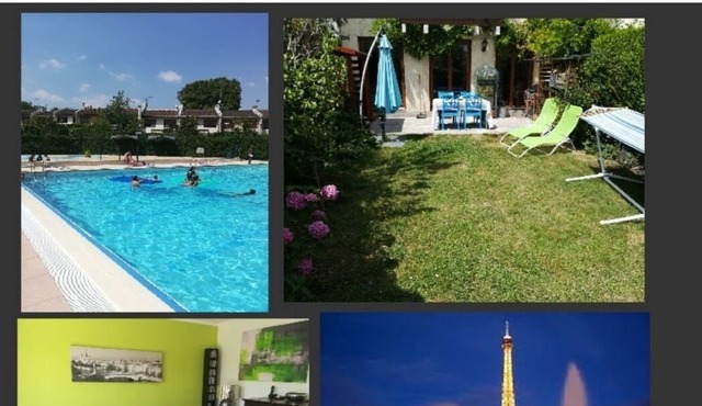 House in residence with swimming pool 30 mn from Paris