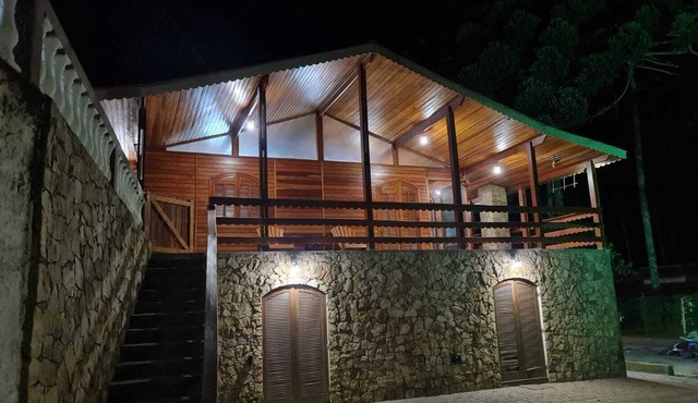 House with fireplace and game room