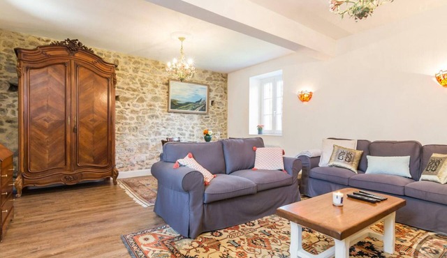 House with fireplace and garden near Coutances