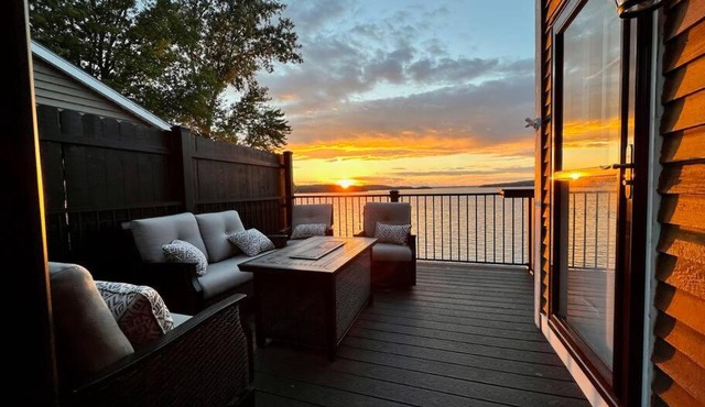 Huge camp with private beach and sunset views!