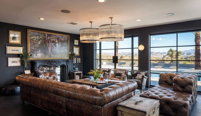 Iconic 6BR Desert Retreat w/Pool, Pickleball & Fire Pit | Joshua Tree Mansion