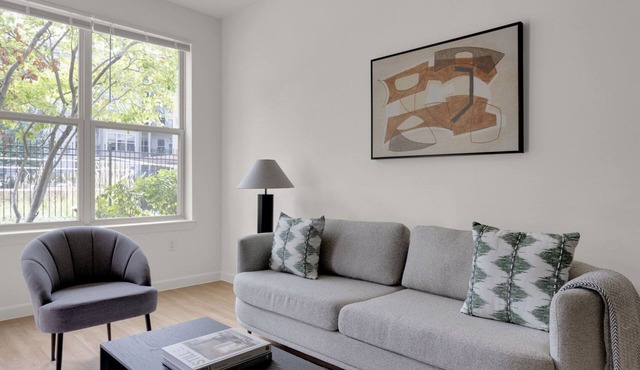 Ideal Assembly Row 1BR w/Gym, W/D, near Assembly T stop, by Blueground