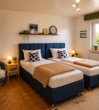 Ideale Monteursunterkunft 3 Zimmer mit getrennten Betten