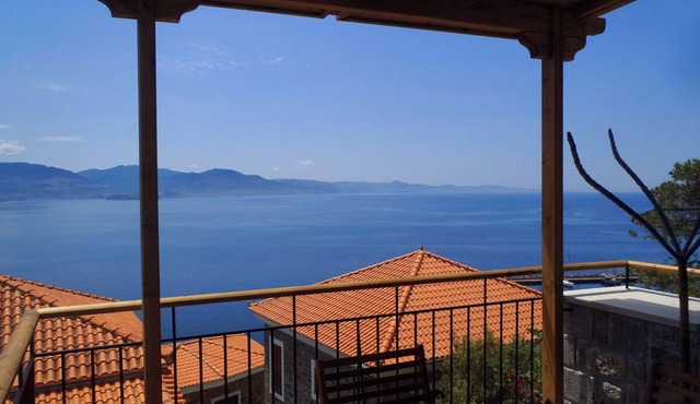 Ideally located in the village center, near the sea with breathtaking views