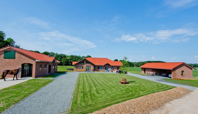 Idyllically situated villa in country house style with sauna Ideal for groups & families
