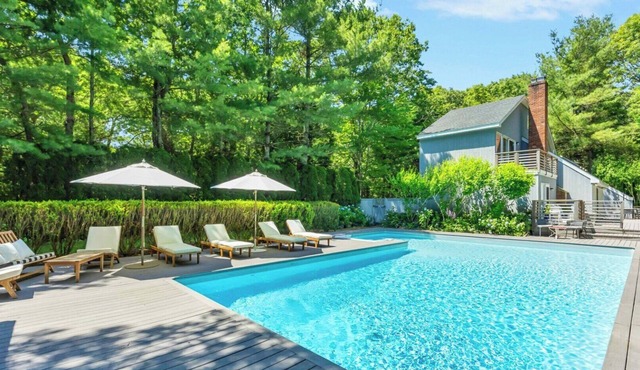 Impeccably Designed East Hampton Home with Complete Privacy and Pool,.