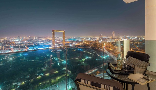Impressive 2BR w Dubai Frame Views - Near Metro!