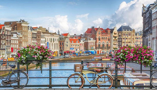 In the Heart of Old Amsterdam with Canal view