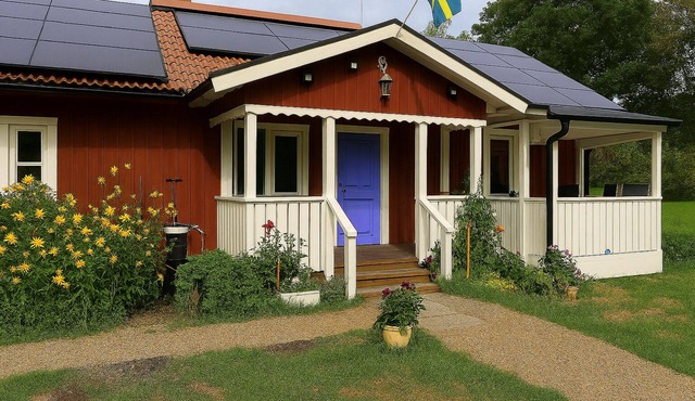 In the middle of the forest, near the lake with sauna