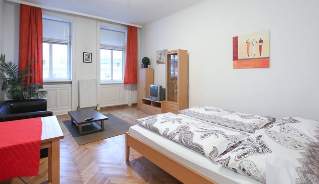 Inexpensive, practical 1-room apartment with a great local scene nearby
