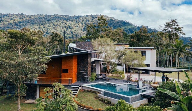 Infinity Pool Gated 2-Acre Tropical Estate Minutes from Downtown Turrialba