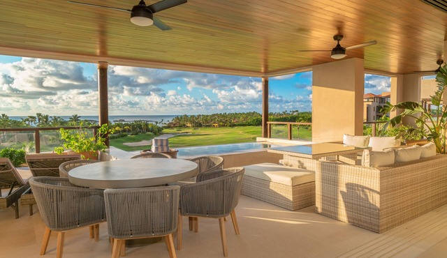 Inside Punta Mita Resort Ocean View 3BR Golf Cart + Breakfast Prep+ GYM Marietas