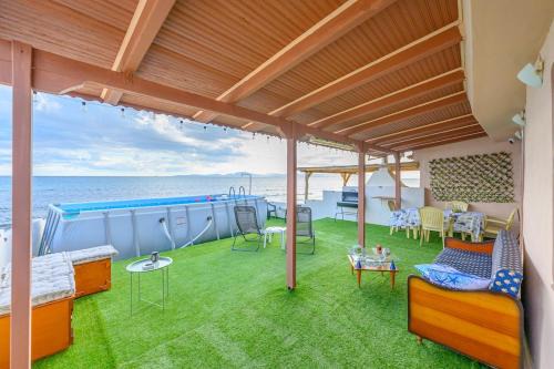 Ionion Paradise Beachfront Home with Private Pool