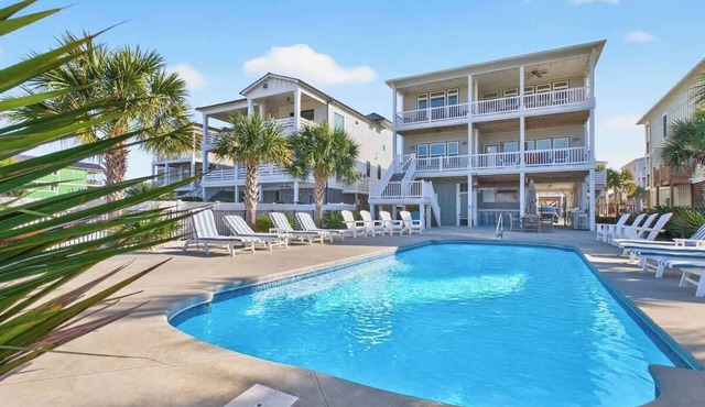Isle Be Back by Brunswick Vacation Rentals: Oceanfront, Pool, Elevator & Views!
