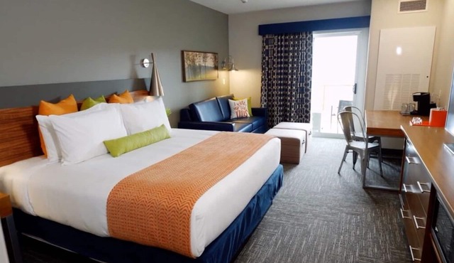 Junior King Suite with Patio at The Kartrite Resort and Indoor Waterpark!