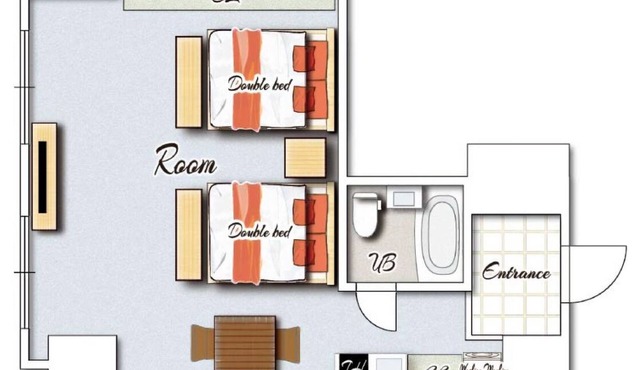 Junior Suite Room 2 double beds NonsmokingRoom /Miyazaki Miyazaki