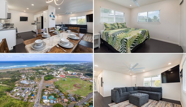 Kahuku 3BR Ohana - A/C, WiFi, Parking