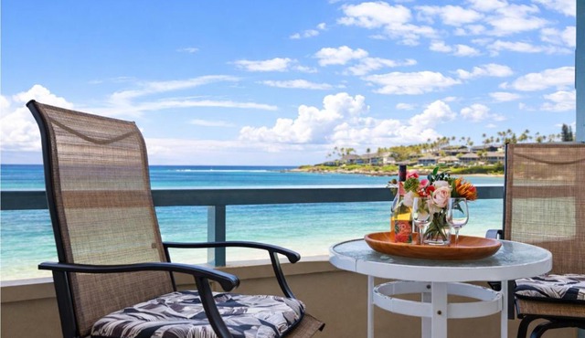 KBM Resorts FREE CAR Napili Bay Oceanfront Stunning Studio Villa Turtle views NAB-107