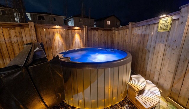 king/Hot Tub/full kitchen/private Backyard/BBQ/W/D