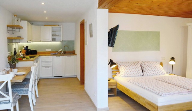 King Ludwig vacation apartment 35sqm, combined living/bedroom, terrace