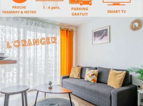 L'ORANGER cosy, moderne, parking privé, proche tramway