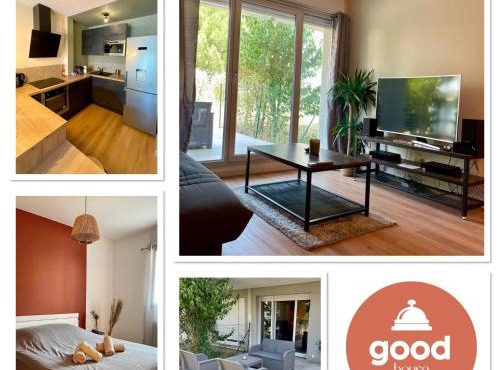 L'Ovalie Appartement T2 CLIMATISÉ et JARDIN