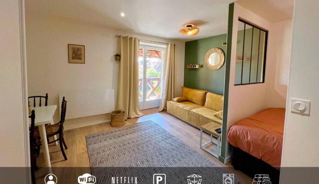 La Poulie - Apartment with Balcony and Free Privative Parking - Close to Colmar