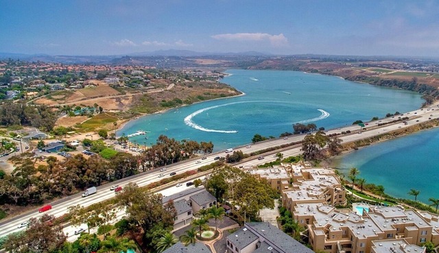 Lagoon view condo steps to Carlsbad State Beach