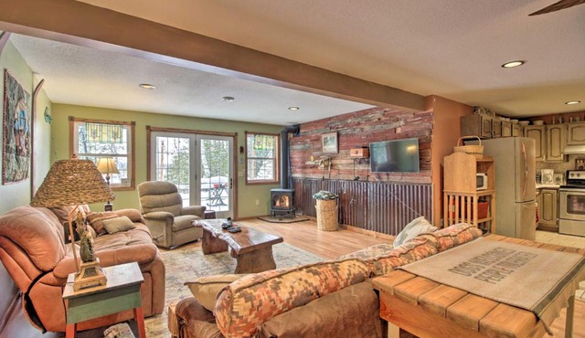 Lakefront Deer River Apt w/Dock, Fire Pit & Patio