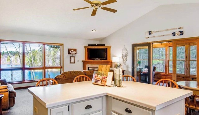 Lakefront Lodge w/Firepit, Private Dock, and Kayaks - Dogs Welcome
