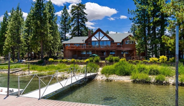 Lakefront Luxury Log Estate with Private Dock
