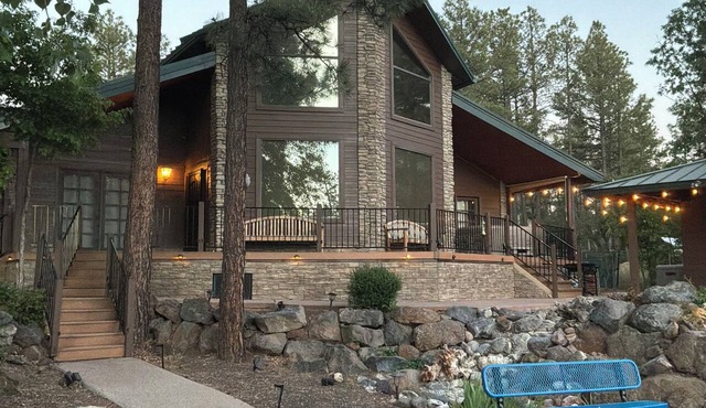 Lakeside Escape at Rainbow Lake - Waterfront Cabin w/Dock, Hot Tub & Game Room