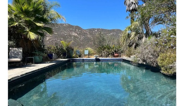 Lakeview tiny house w/hillside pool