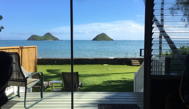 Lanikai Ocean Front Duplex Bungalow. AMAZING Location. Private ocean steps.