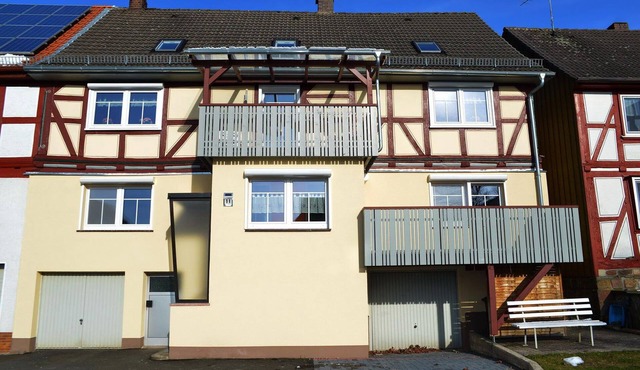 Large apartment with balcony in renovated half-timbered house in quiet location