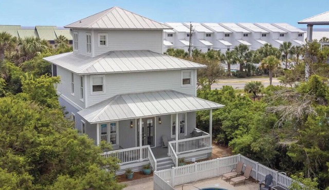 Large Home + Private Pool, Beach & Steps to Beach