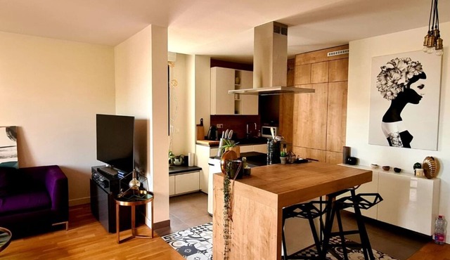 Large, pleasant duplex apartment on top floor